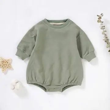 Boho+Babe French Terry Sweater Bubble Romper