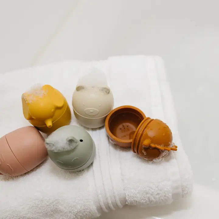 Marlowe & Co Animal Mold Free Silicone Bath Toy Set