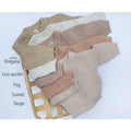 OLIVE & CRADLE Baby Sweater Chunky Braided Knit Cotton Oversize Style