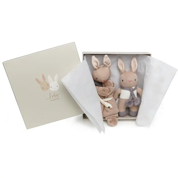 Threadbear Design US Baby Threads Taupe Bunny Gift Set
