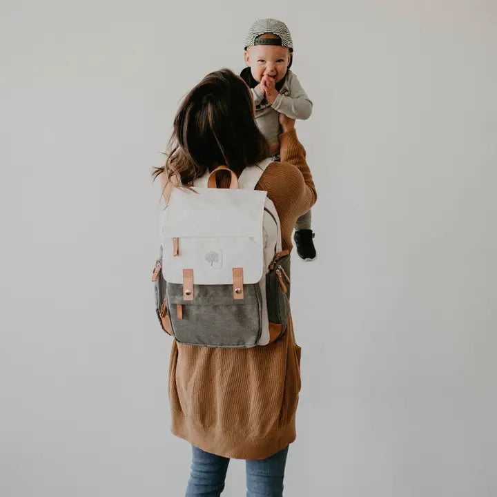 Parker Baby Co. Birch Bag - Diaper Backpack in Cream