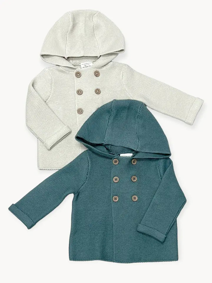 Viverano Organics Hooded Double Button Baby Coat Jacket (Organic) 4 Colors