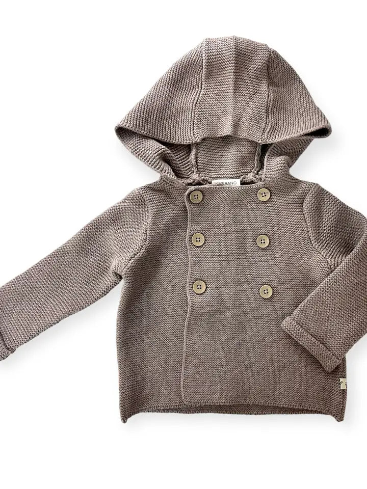 Viverano Organics Hooded Double Button Baby Coat Jacket (Organic) 4 Colors