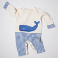 Estella Knit Baby Romper, Fall/Winter Organic Newborn Clothing - Whale