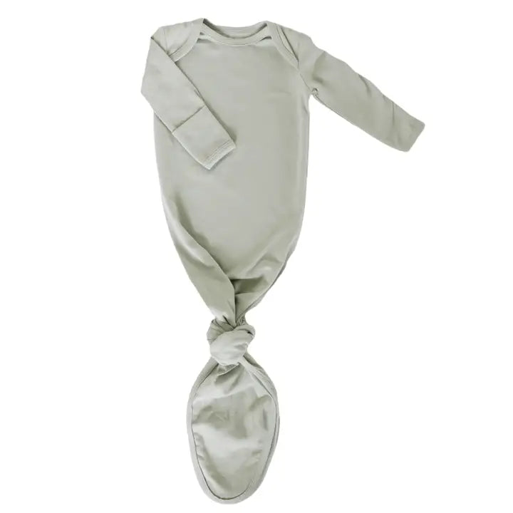 Marlowe & Co Mint Sage Organic Cotton Knotted Gown