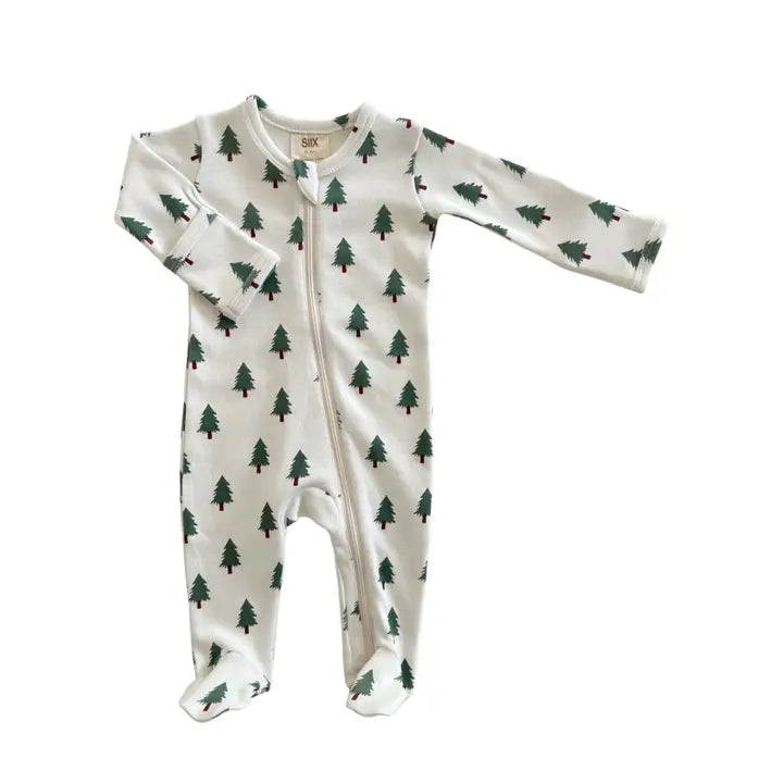 SIIX Collection Trees / Organic Zip Footie