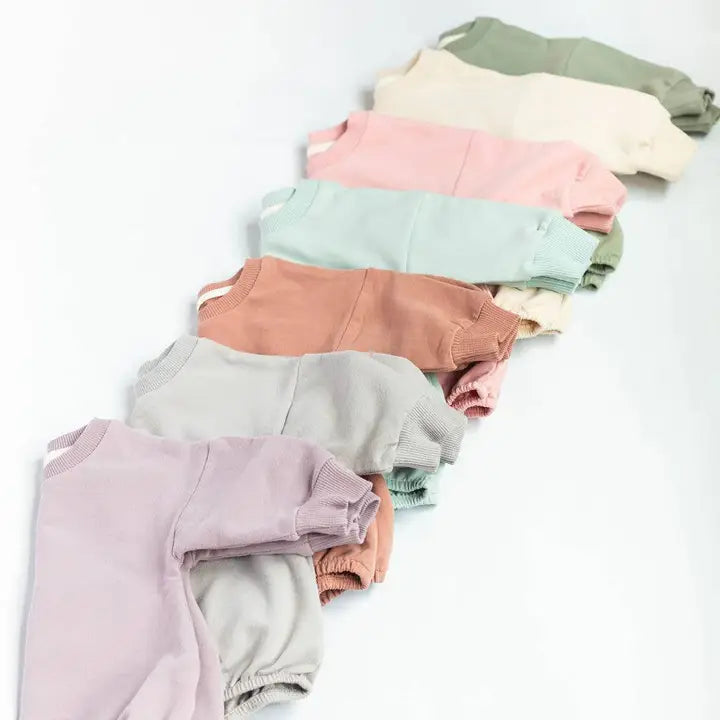 Little Organic Co. Oversized Sweatshirt Bubble Romper For Baby and Toddlers