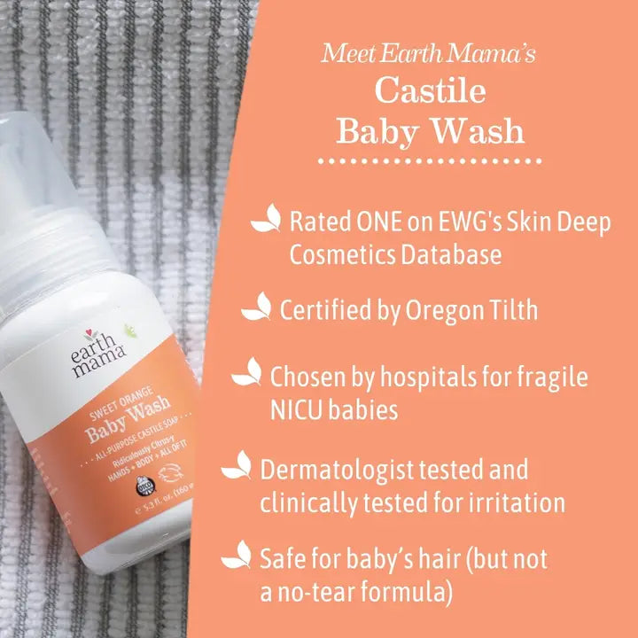 Earth Mama Organics Sweet Orange Baby Wash
