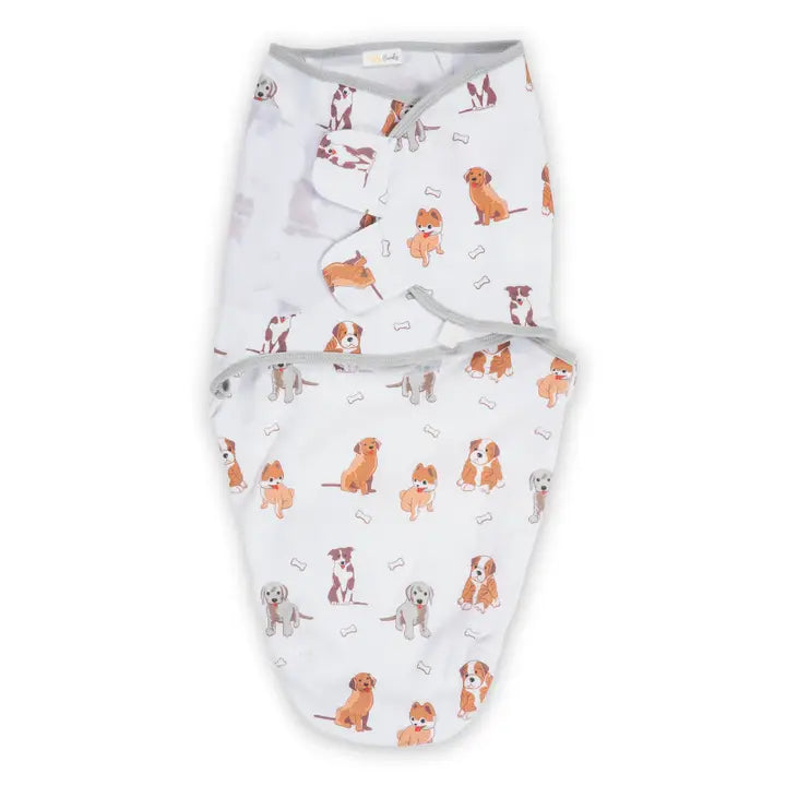 LollyBanks Woof Woof Baby Sleep Swaddle 100% Organic Cotton