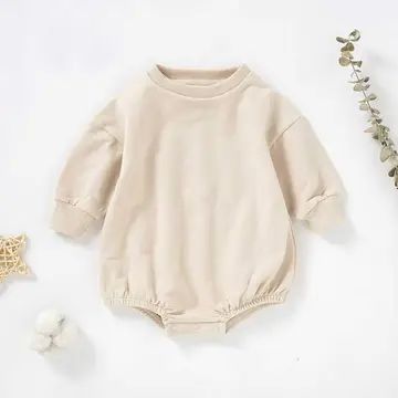 Boho+Babe French Terry Sweater Bubble Romper