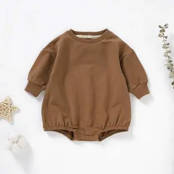 Boho+Babe French Terry Sweater Bubble Romper